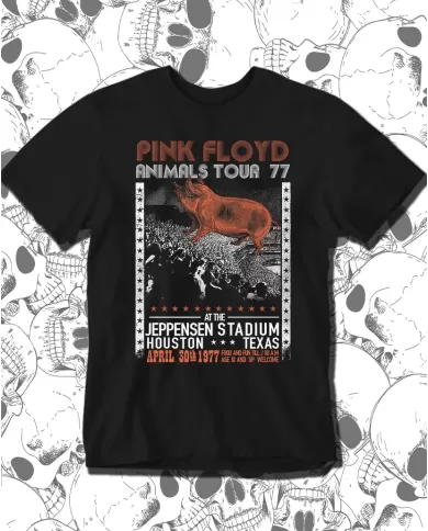 Camiseta Estampada Pink Floid Animal Tour 77 🤟 Calidad Premium