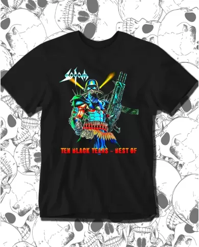Camiseta Estampada Sodom Ten Black Years 🤟 Calidad Premium