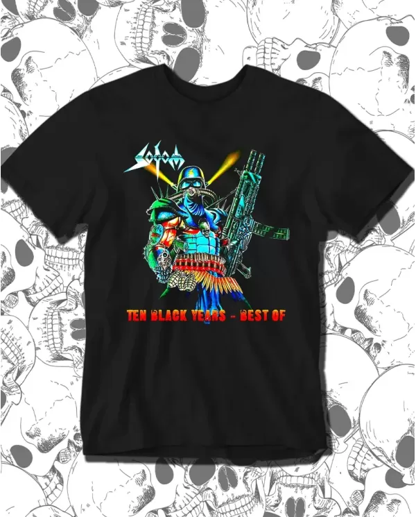 Camiseta Estampada Sodom Ten Black Years 🤟 Calidad Premium