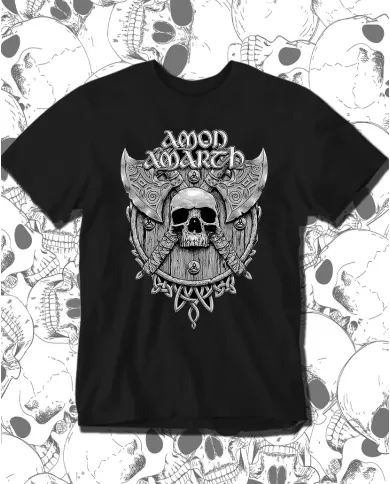 Camiseta Estampada Amon Amarth Skull 🤟 Calidad Premium