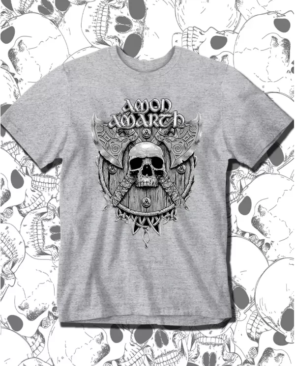Camiseta Estampada Amon Amarth Skull 🤟 Calidad Premium