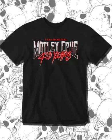 Camiseta Estampada Motley Crue 40 Years 🤟 Calidad Premium