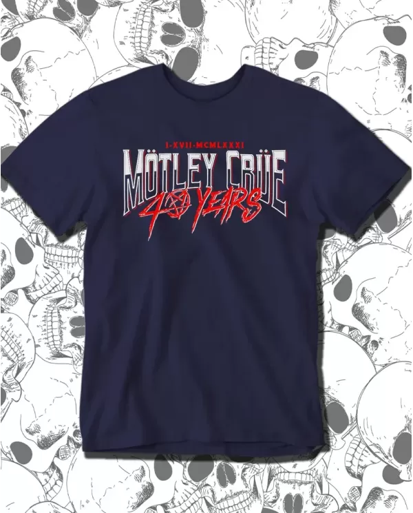 Camiseta Estampada Motley Crue 40 Years 🤟 Calidad Premium