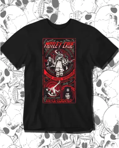 Camiseta Estampada Motley Crue Poster 🤟 Calidad Premium