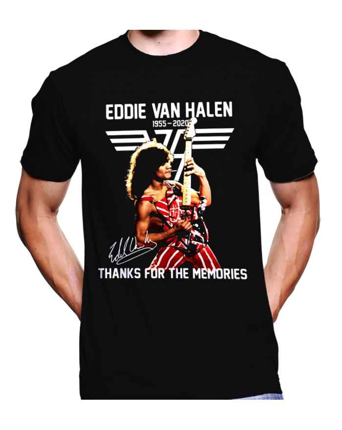 Camiseta Estampada Hombre Eddie Van Halen Thanks Memories