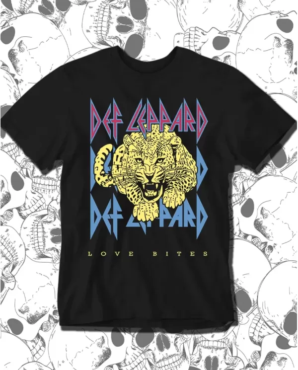 Camiseta Estampada Def leppard Love Bites 🤟 Calidad Premium
