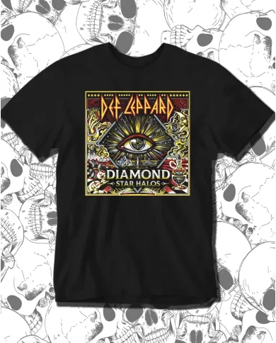 Camiseta Estampada Def Leppard Diamond 🤟 Calidad Premium