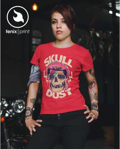 Camiseta Estampada David Bowie Skull Dust 🤟 Calidad Premium