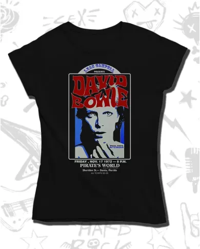 Camiseta Estampada David Bowie Poster 🤟 Calidad Premium