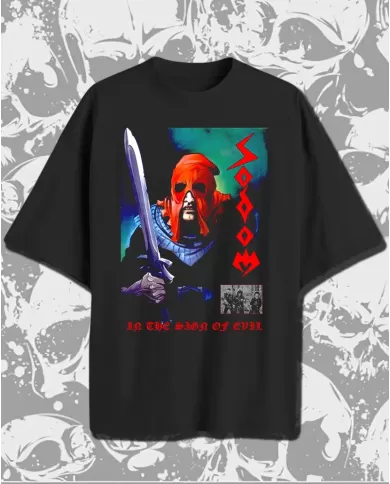 Camiseta Estampada Sodom In The Sing Of Evil 🤟 Calidad Premium