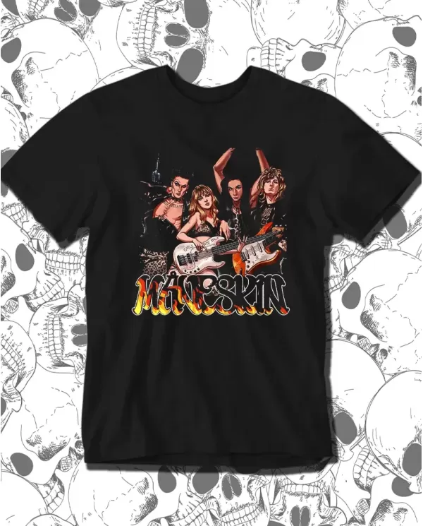Camiseta Estampada Maneskin Cartoon 🤟 Calidad Premium