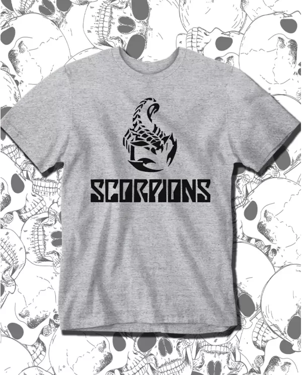 Camiseta Estampada Scorpions Solid 🤟 Calidad Premium