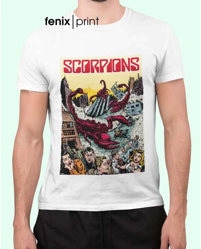 Camiseta Estampada Scorpions city 🤟 Calidad Premium