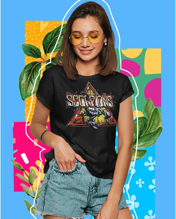 Camiseta Estampada Scorpions logo 🤟 Calidad Premium