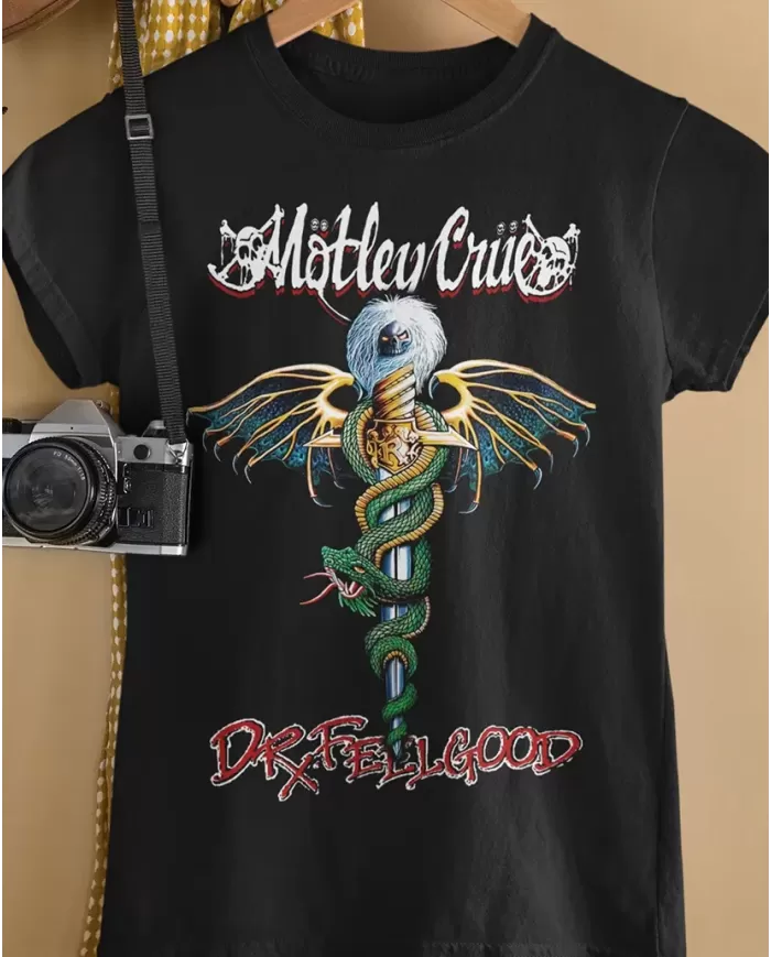 Camiseta Estampada Motley Crue Dr Feel Good 🤟 Calidad Premium