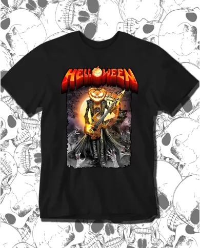 Camiseta Estampada Helloween Guitar 🤟 Calidad Premium
