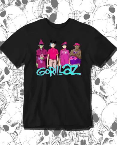 Camiseta Estampada Gorillaz Pink 🤟 Calidad Premium