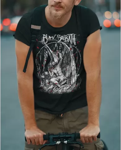 Camiseta Estampada Black Sabbath Angel 🤟 Calidad Premium