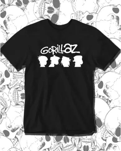 Camiseta Estampada Gorillaz Black and White 🤟 Calidad Premium