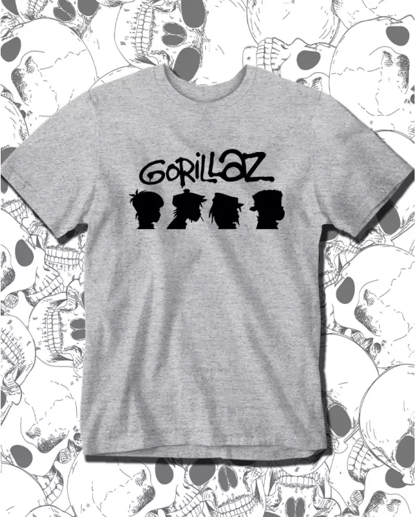 Camiseta Estampada Gorillaz Black and White 🤟 Calidad Premium