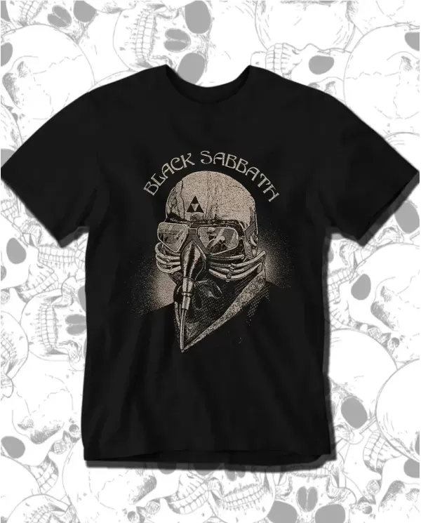 Camiseta Estampada Black Sabbath Mask 🤟 Calidad Premium