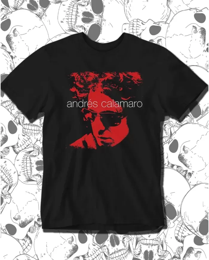 Camiseta Estampada Andres Calamaro Rojo 🤟 Calidad Premium