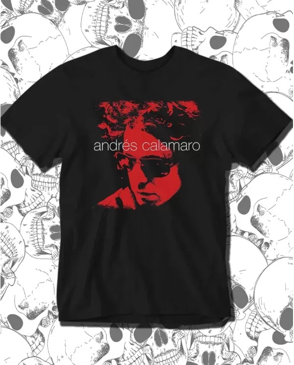 Camiseta Estampada Andres Calamaro Rojo 🤟 Calidad Premium