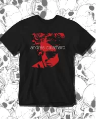 Camiseta Estampada Andres Calamaro Rojo 🤟 Calidad Premium