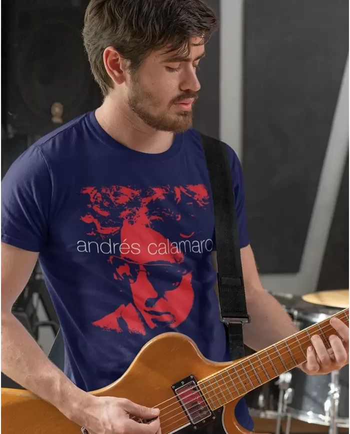 Camiseta Estampada Andres Calamaro Rojo 🤟 Calidad Premium