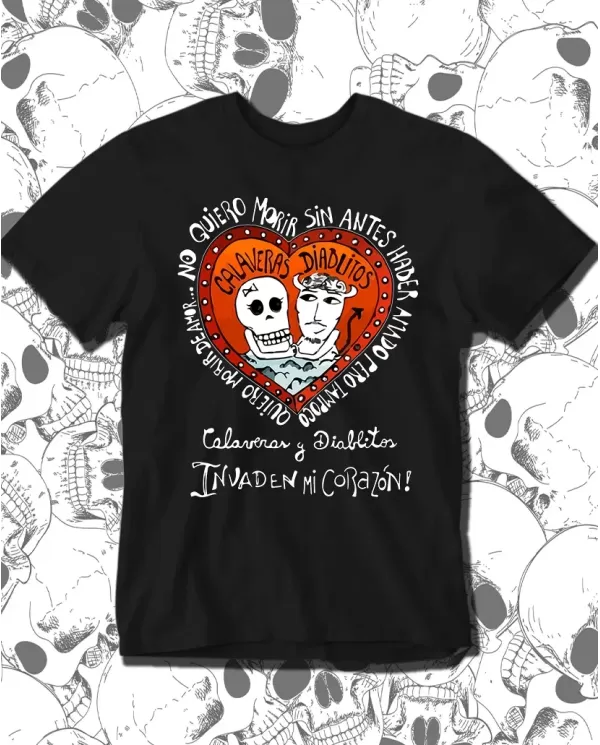 Camiseta Estampada Los Fabulosos Cadillacs Calaberas y Diablitos 02 🤟 Calidad Premium