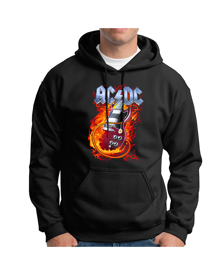 Buzo Hombre ACDC Flame Guitar