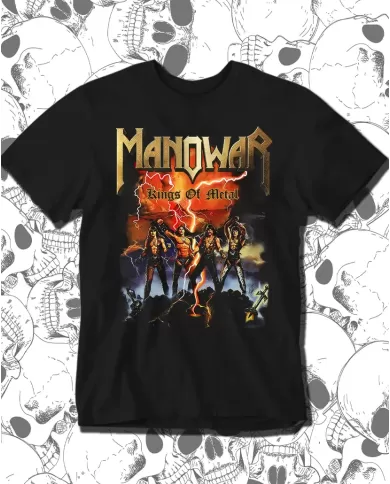 Camiseta Estampada Manowar Kings Of Metal 02 🤟 Calidad Premium
