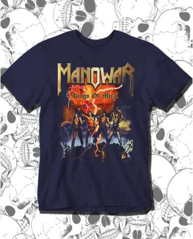 Camiseta Estampada Manowar Kings Of Metal 02 🤟 Calidad Premium