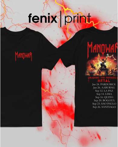 Camiseta Estampada Manowar Crushing The Enemies Of Metal 🤟 Calidad Premium