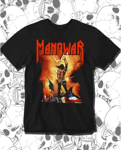 Camiseta Estampada Manowar Kings Of Metal 🤟 Calidad Premium