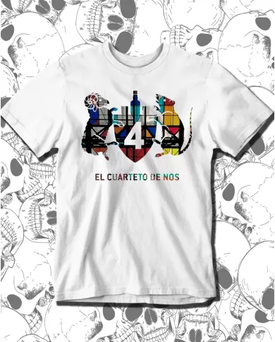 Camiseta Estampada Cuarteto de Nos Color 🤟 Calidad Premium