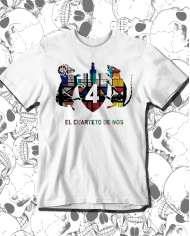 Camiseta Estampada Cuarteto de Nos Color 🤟 Calidad Premium