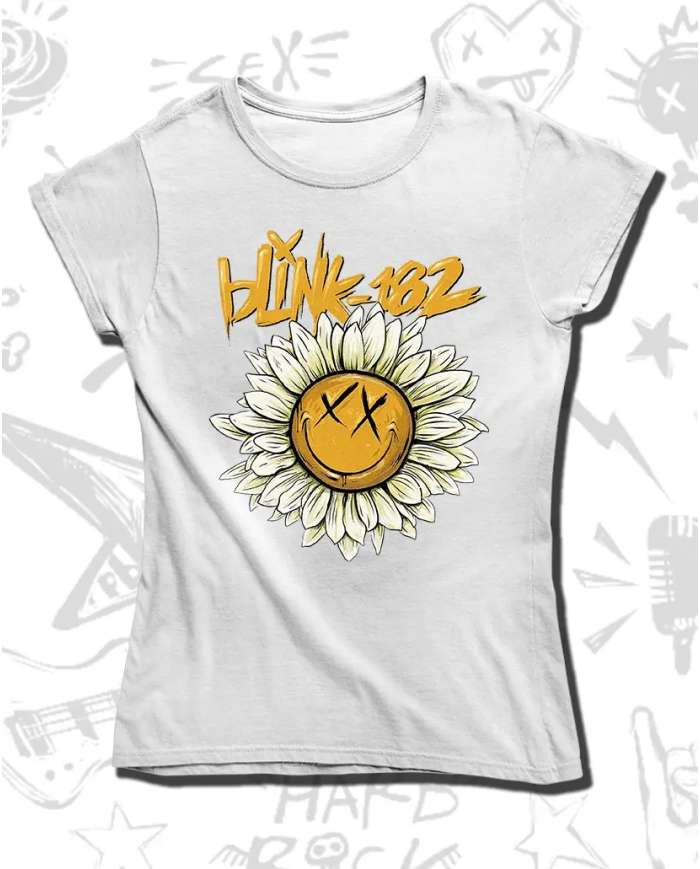 Camiseta Estampada Blink 182 Sun Flower 🤟 Calidad Premium