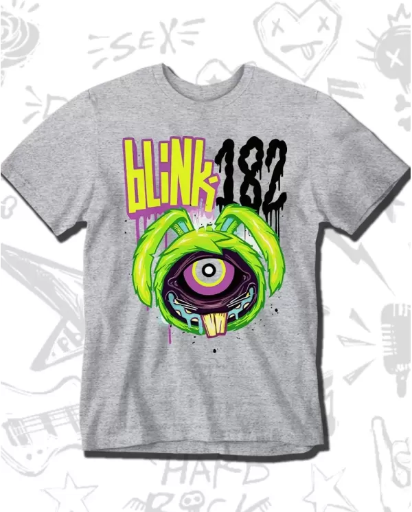 Camiseta Estampada Blink 182 Green Rabbit 🤟 Calidad Premium