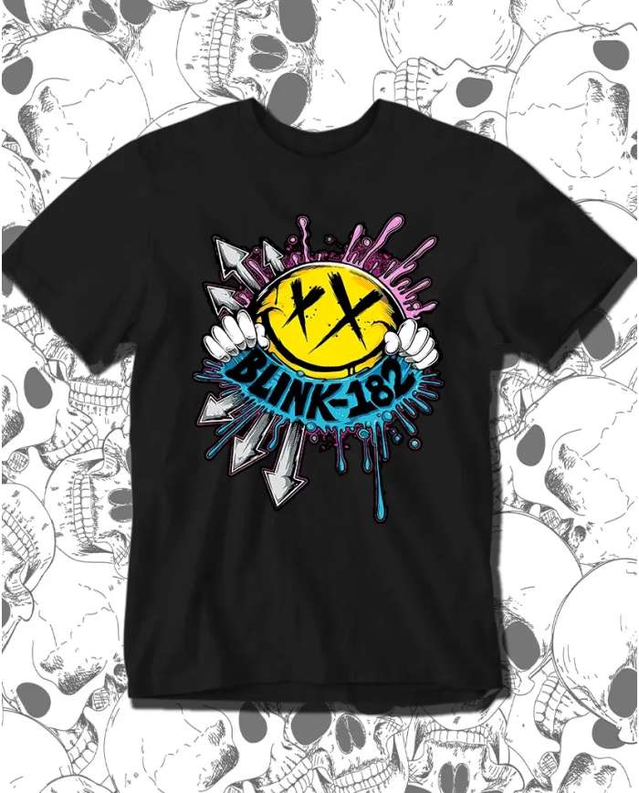 Camiseta Estampada Blink 182 Poster 🤟 Calidad Premium