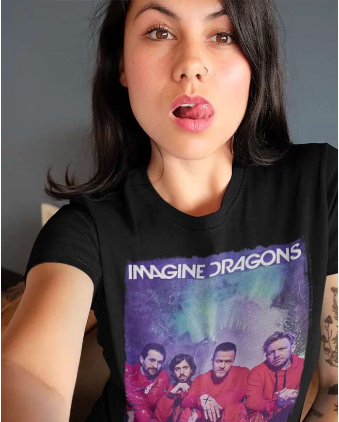 Camiseta Estampada Imagine Dragons Poster 🤟 Calidad Premium