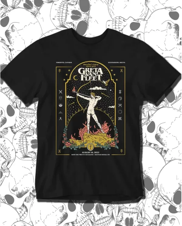 Camiseta Estampada Greta Van Fleet Canada 🤟 Calidad Premium