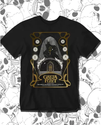 Camiseta Estampada Greta Van Fleet Poster 🤟 Calidad Premium