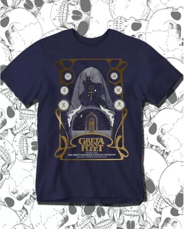 Camiseta Estampada Greta Van Fleet Poster 🤟 Calidad Premium
